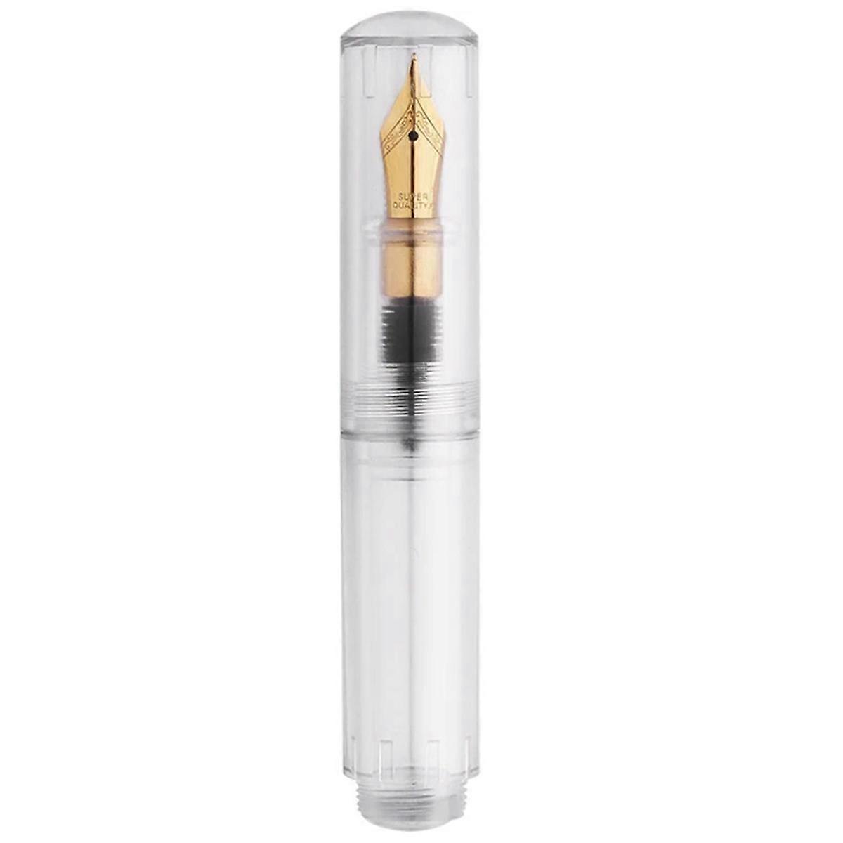 Mini Pocket-Size Eyedropper Fountain Pen Writing Ink Pen F Nib Ink Pen Portable Mini Pocket Pen Transparent