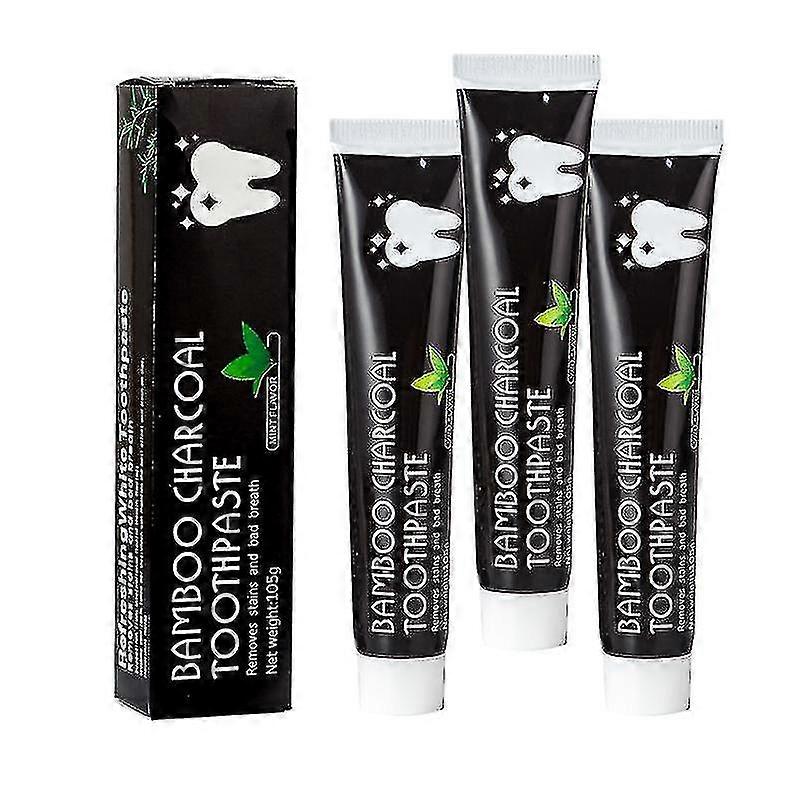 3x Activated Bamboo Charcoal Toothpaste Teeth Whitening 105g