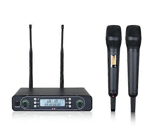 New Product Professional Vocal Mic Set 2 Uhf Dynamic Handheld Wireless Microphone Good Quality Stage Karaoke Uhf 2023