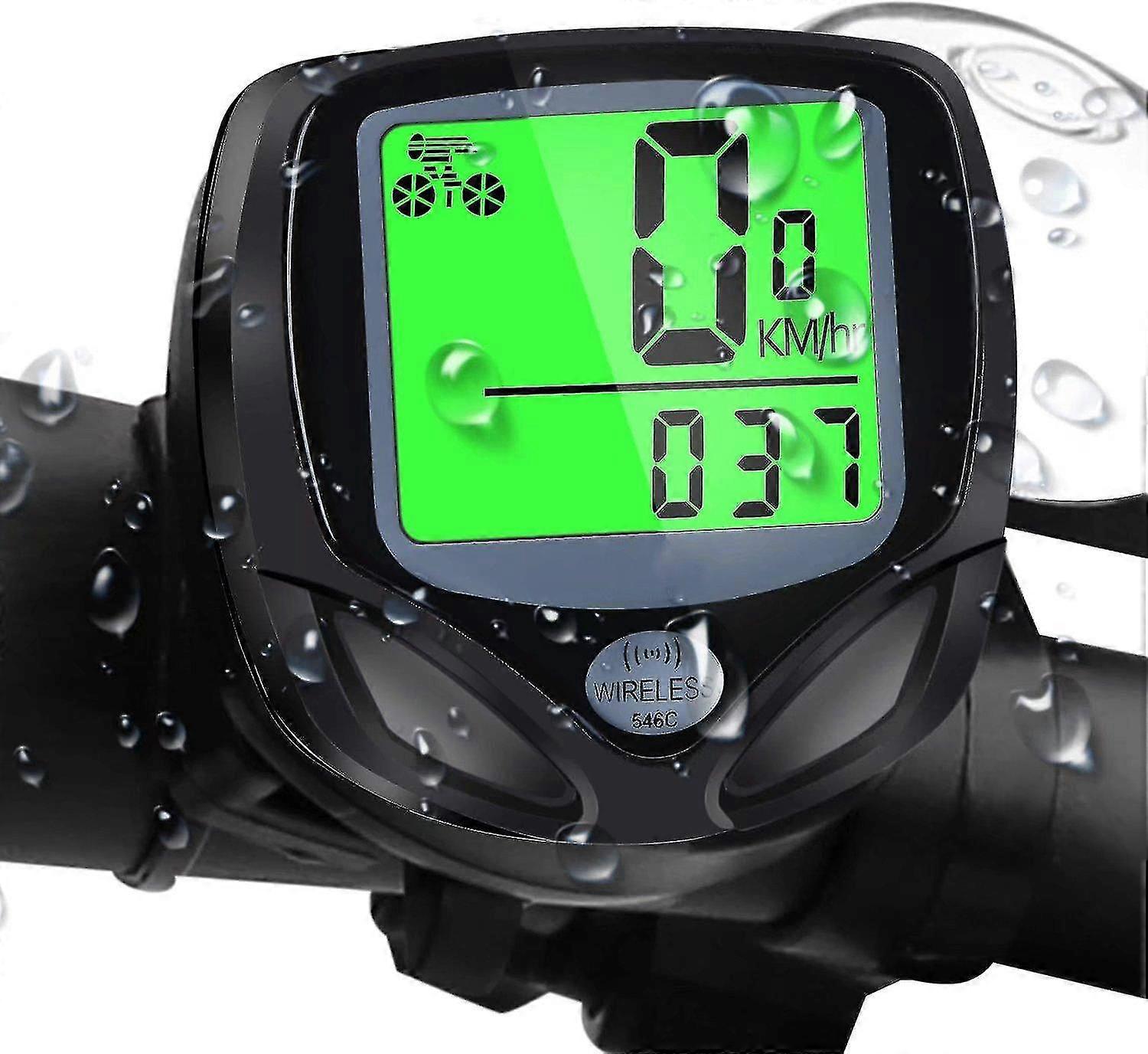 Bike Computer Wireless Functions Waterproof Lcd Speed Bike Speedometer Bike Computer1pcsblack