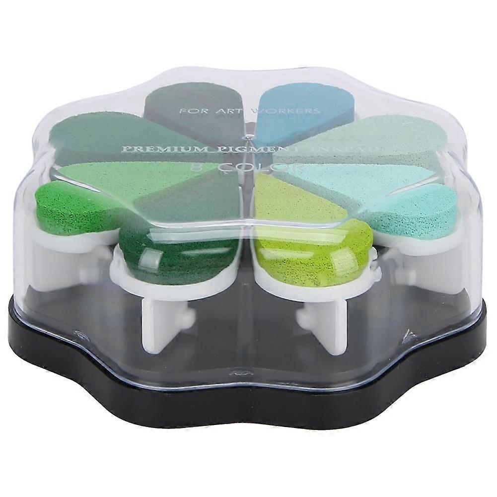 لوحة حبر البتلة 8 ألوان لوحة طباعة ختم اليد DIY المائية للورق العادي (1016 معجب)