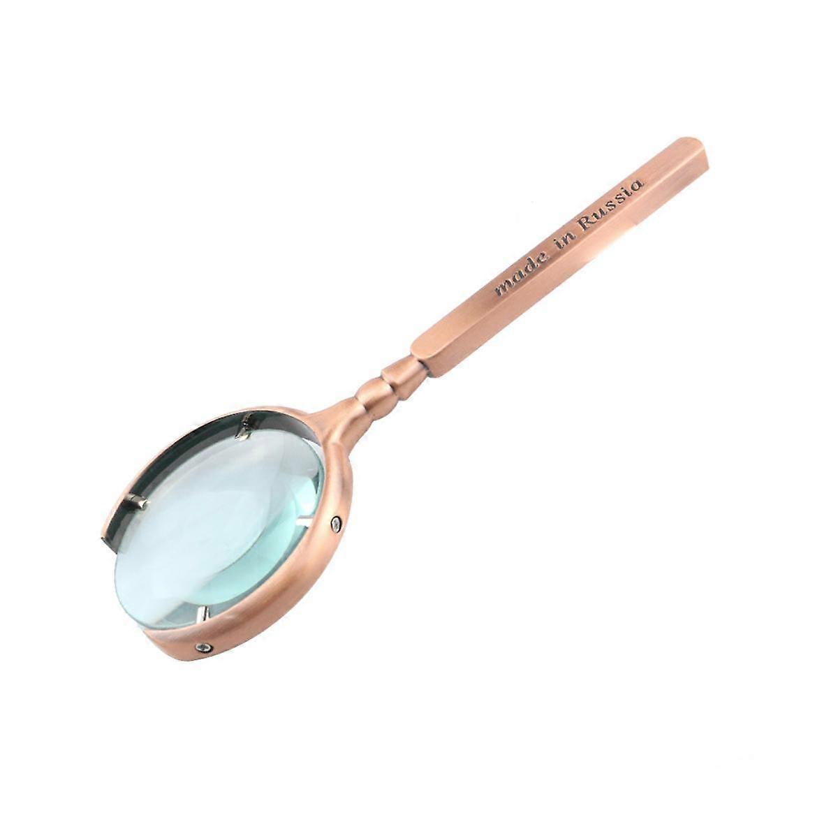 10X Vintage Reading Magnifier Hand- Magnifying Glass with Optical Glass Magnifying Glass Lens Magni