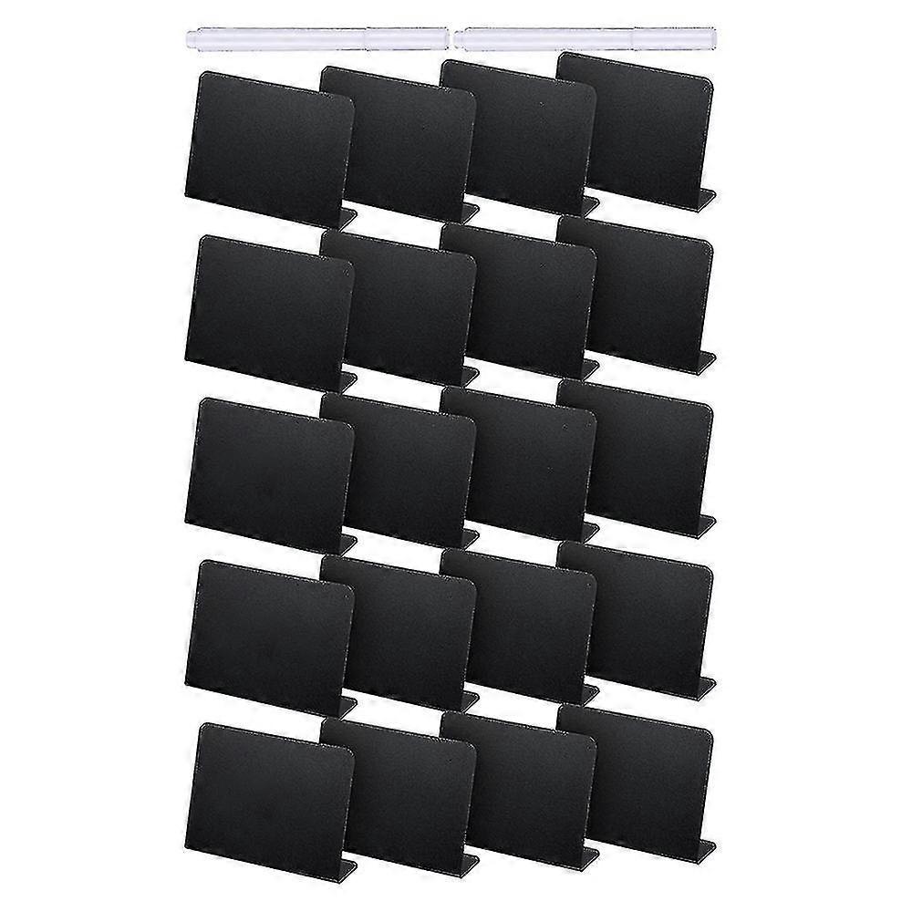 20pcs 4 x 3 inches Mini Chalkboard Table Tent Sign Chalkboard Buffet Tags Food Label For Party Tabl
