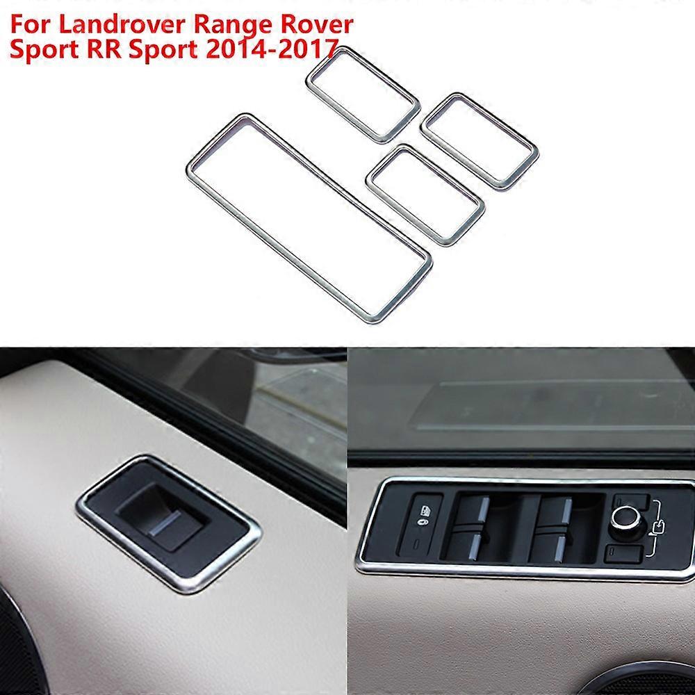 4pcs ABS Chrome Window Lift Button Frame Trim Set of For Landrover Range Rover Sport RR Sport 2014- Car-Styling