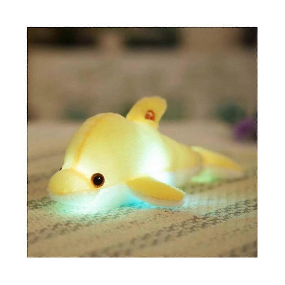 Cute Glowing Led Light Dolphin Pillows Yellow