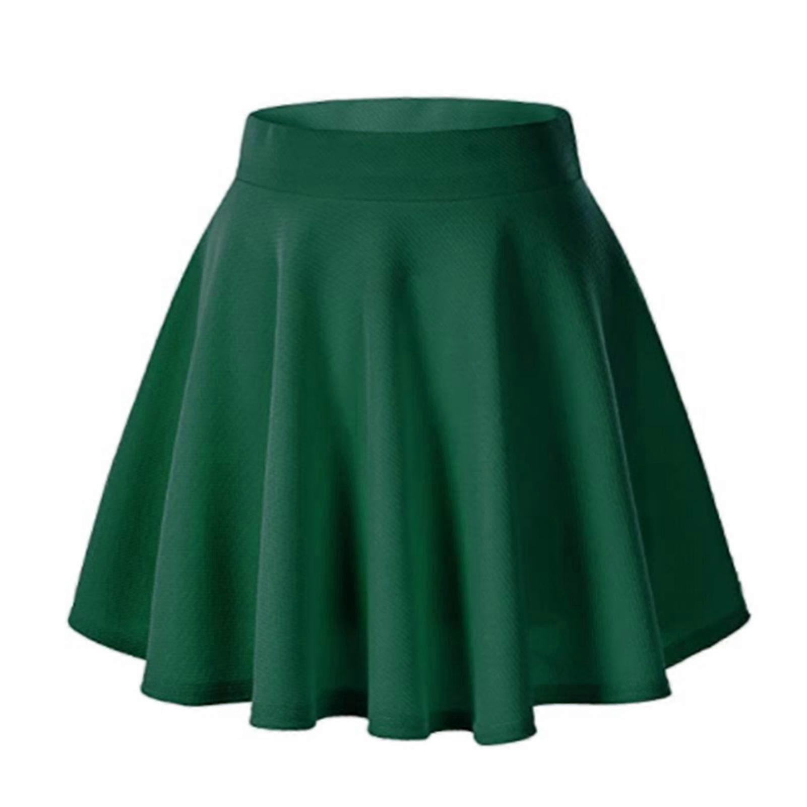 Kadın Temel Flared Mini Etek 6 Boyut Çok Yönlü Esnek Basit Kısa Etek Yaz Günlük İçin