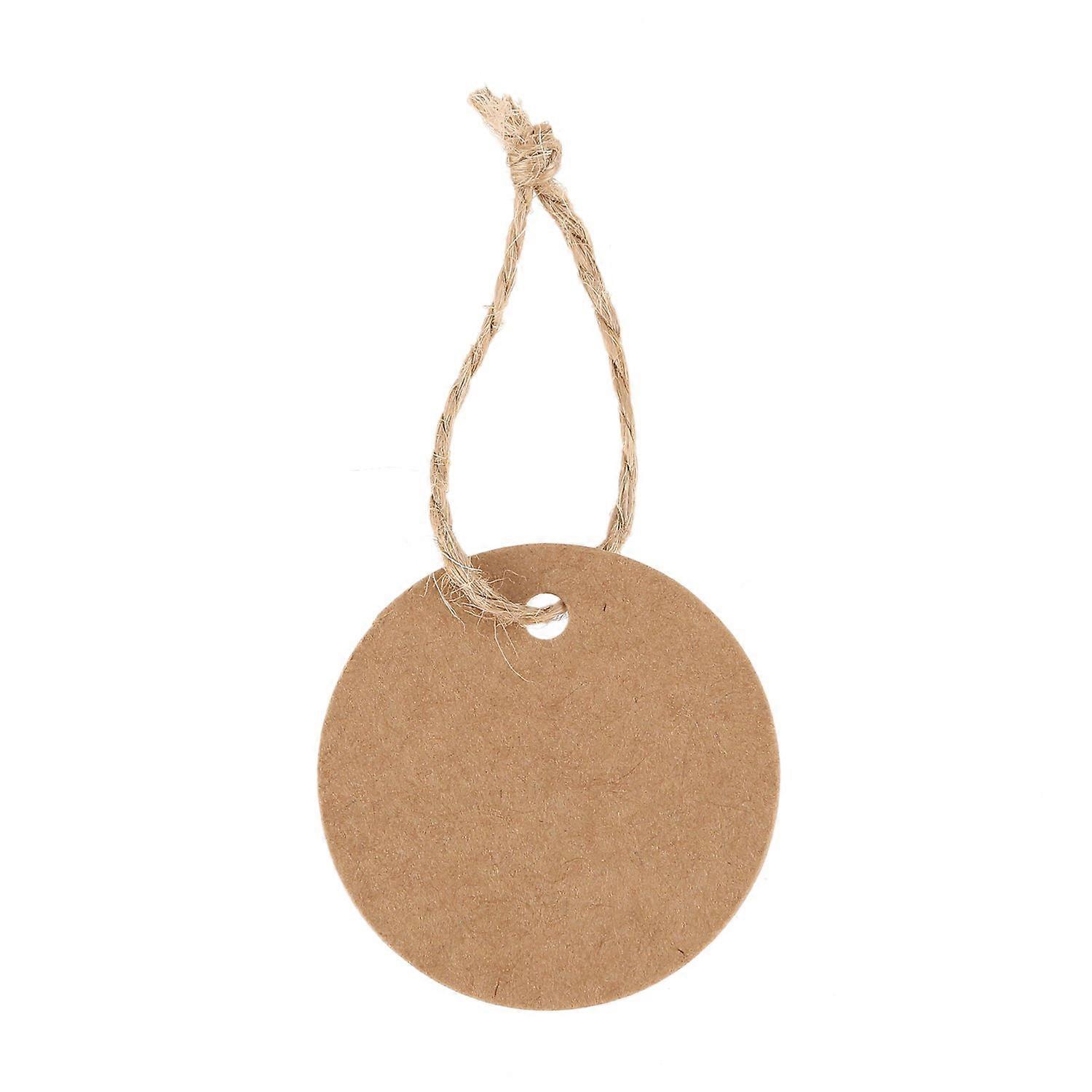 50Pcs Round Kraft Gift Tag with Cord