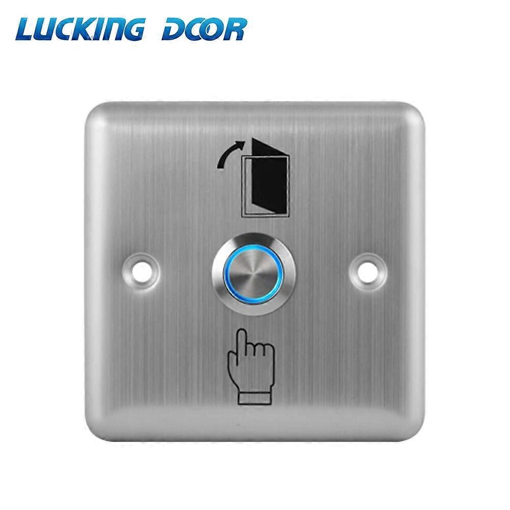 Stainless Steel Door Exit Button Push Switch Door Sensor Opener Release Access Control Exit Switch Button With light Gate Entry