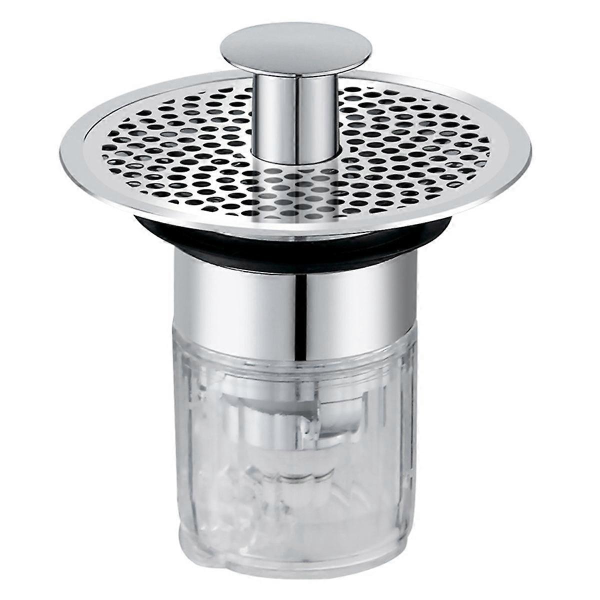 Sink Drain Stopper Floor Drain Filter Bathroom Wash Sink Basin -Up Core Drain Hair Anti-Blocking St