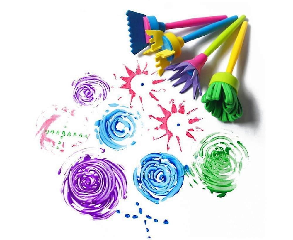 4Pcs/Set Kids Children Creative Drawing DIY Graffiti Sponge Brushes Seal Tool
