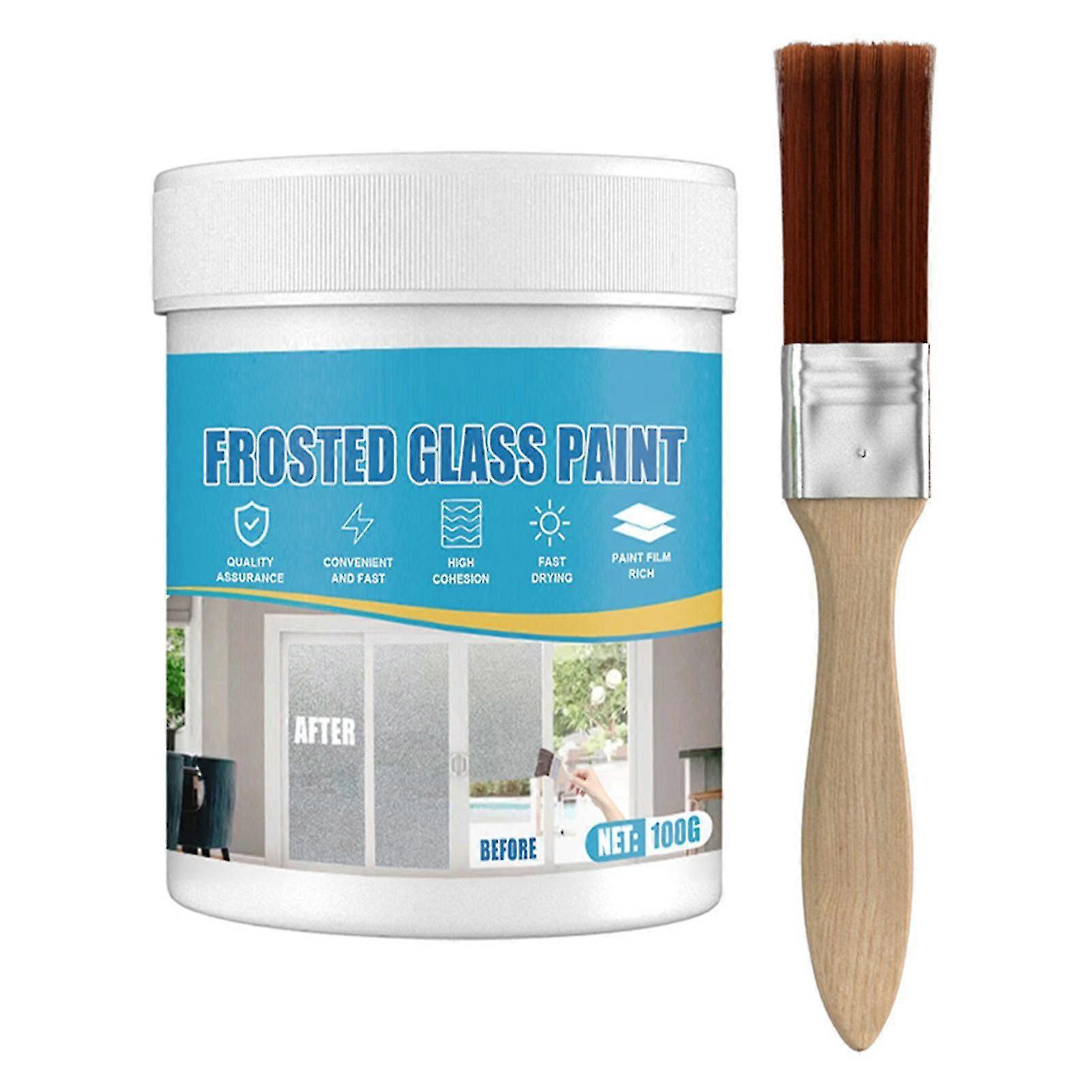 Privacy Window Glass Coating Paint Frosted Effect With Brush Waterproof 100g