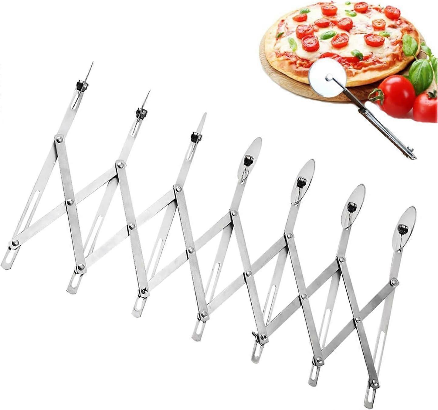 7 Wheel Pizza Cutter,Cutting Pizza Roulette,24.5*5.5*7.3cm
