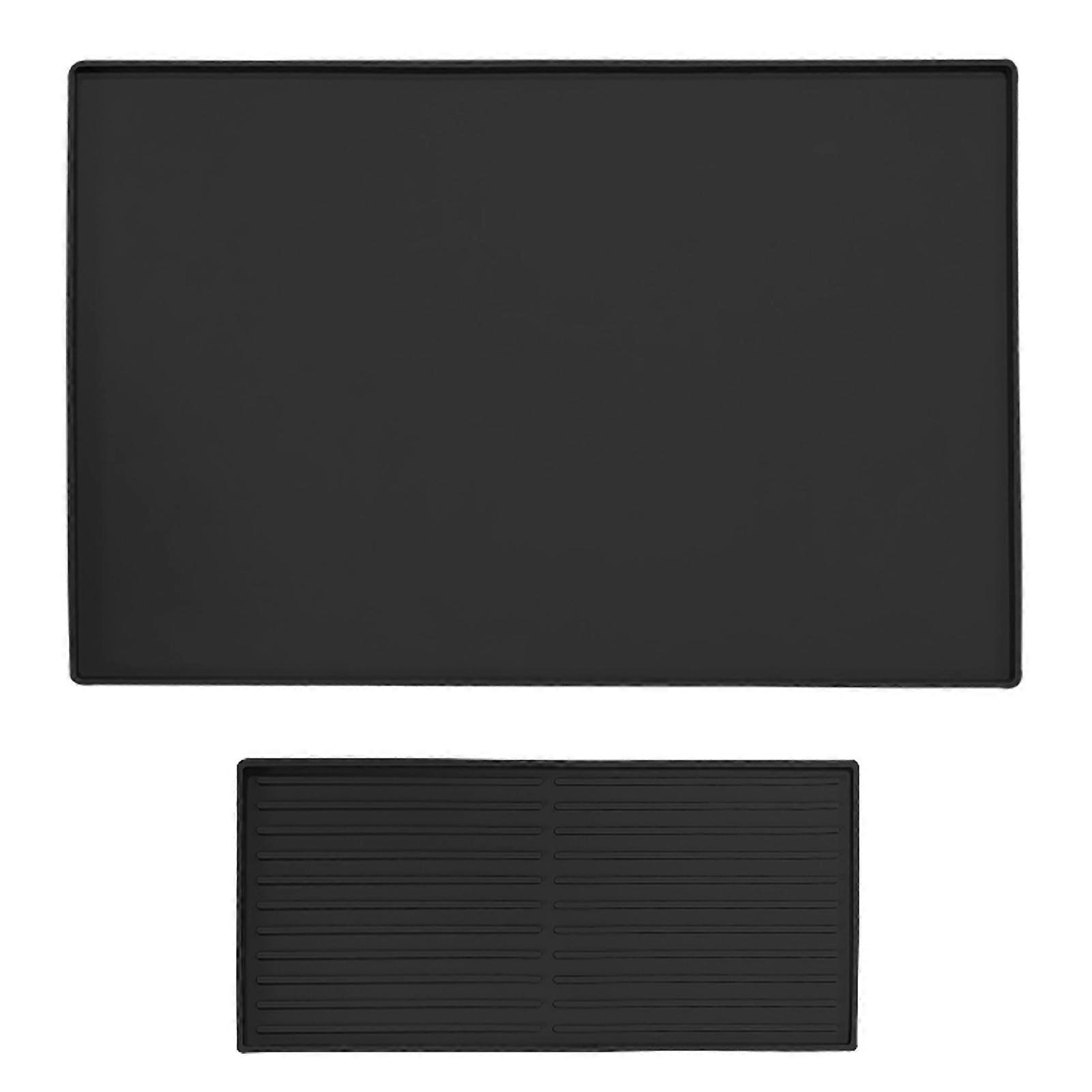 Silicone Coffee Mat with Raised Edges Bar Mat Spill-proof Easy to Clean Non-slip Kitchen Spill-proof Mat