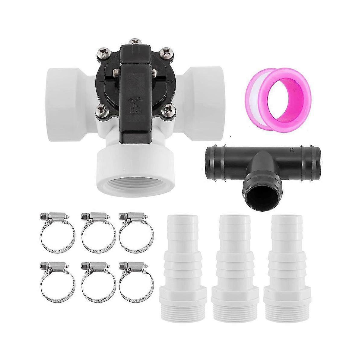 Pool 3-Way Diverter Valve Kit 1.25Inch or 1.5Inch Female Universal Combination Hose Combo Adapter P