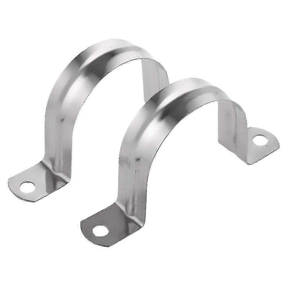 2 Stainless Steel U-shaped Pipe Clamps, Half Pipe For Pipe Fittings Pipe Clamp -80mm
