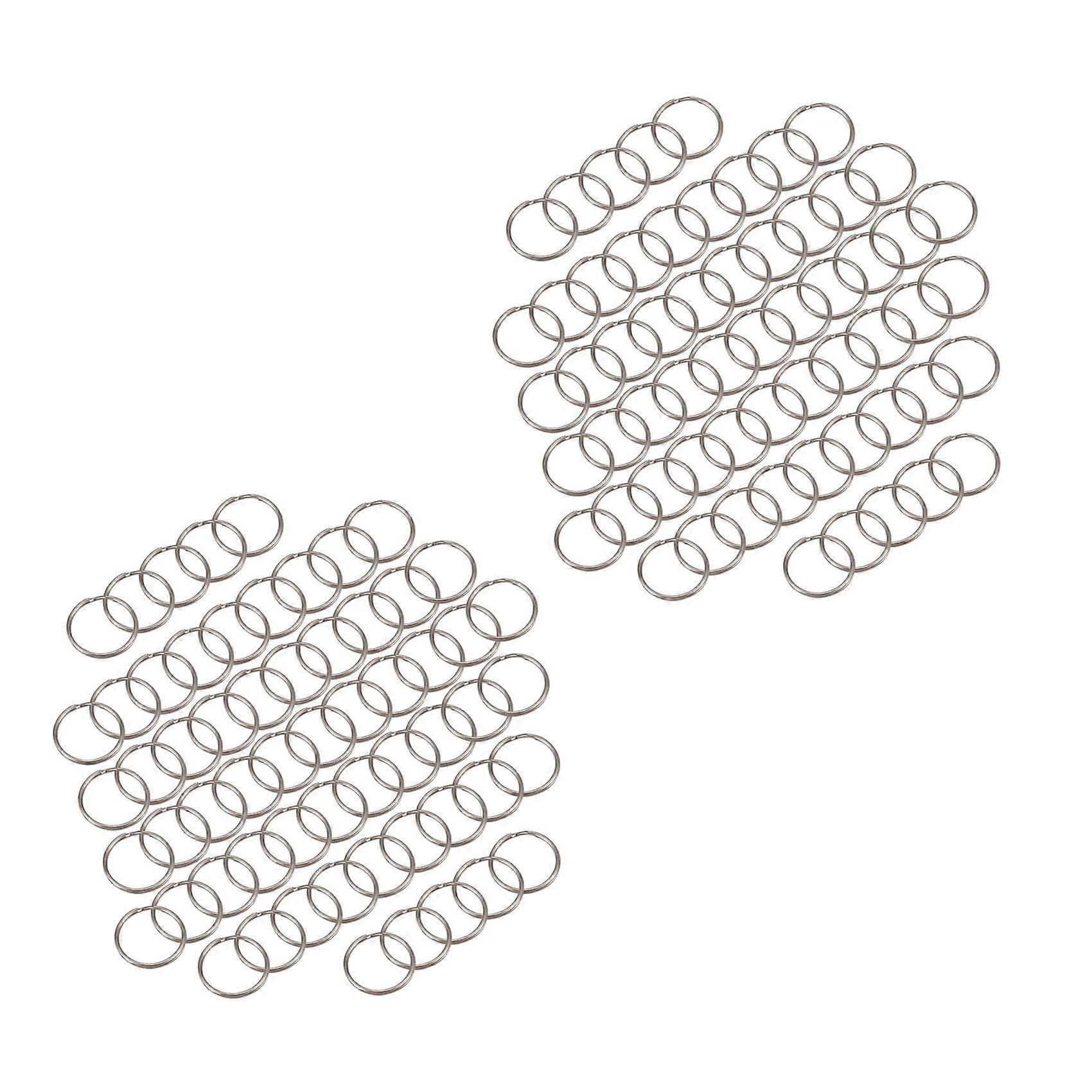 120 Pcs 20mm Outside Dia Universal Split Key Rings Keychain Holders