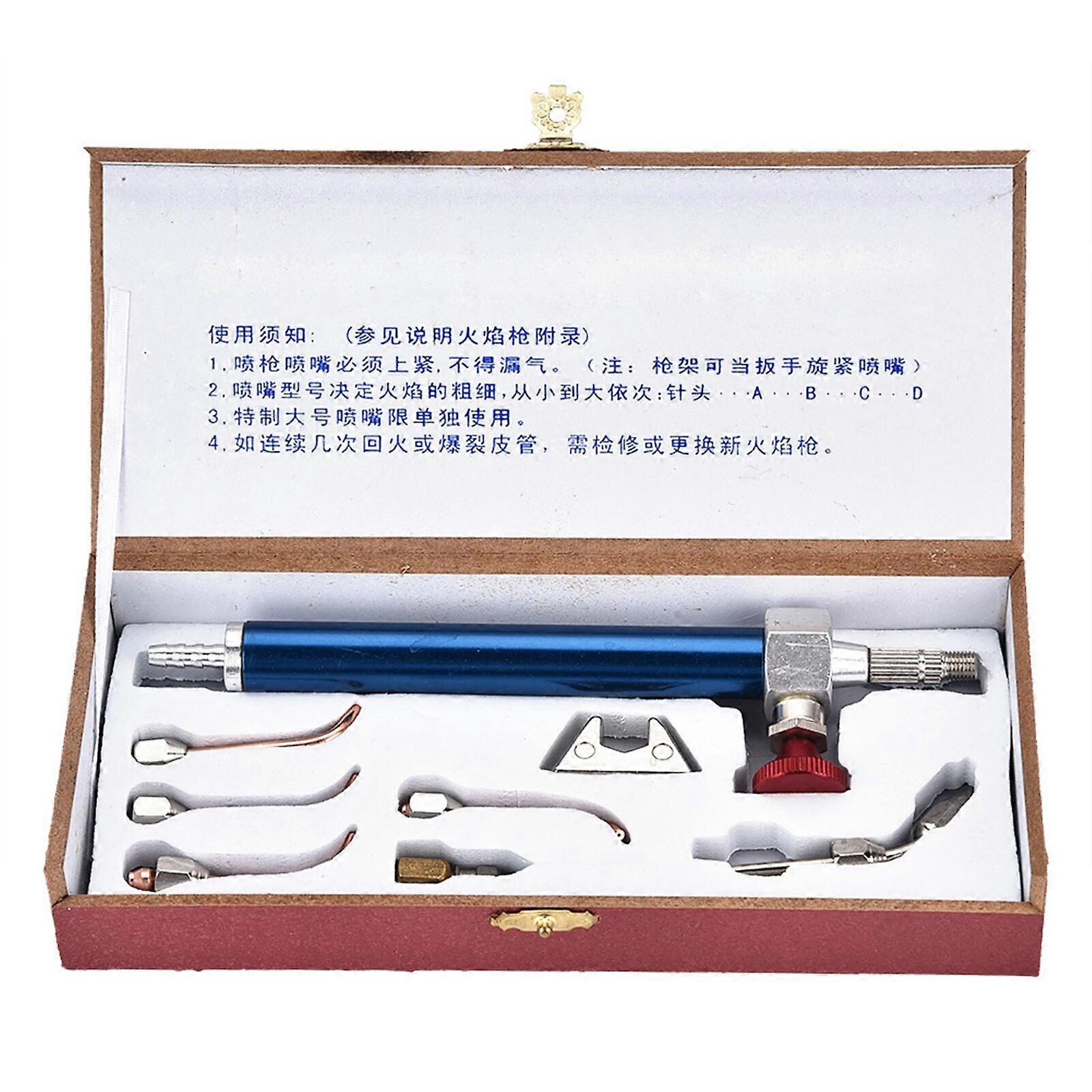 Multi-Gas Compatible Jewelry Welding Torch Kit with 5 Tips & Storage Box