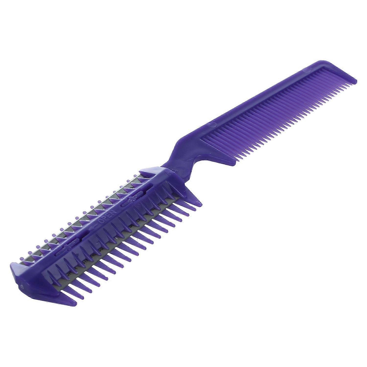 Plastic Hair Comb Cutter Trimmer Purple
