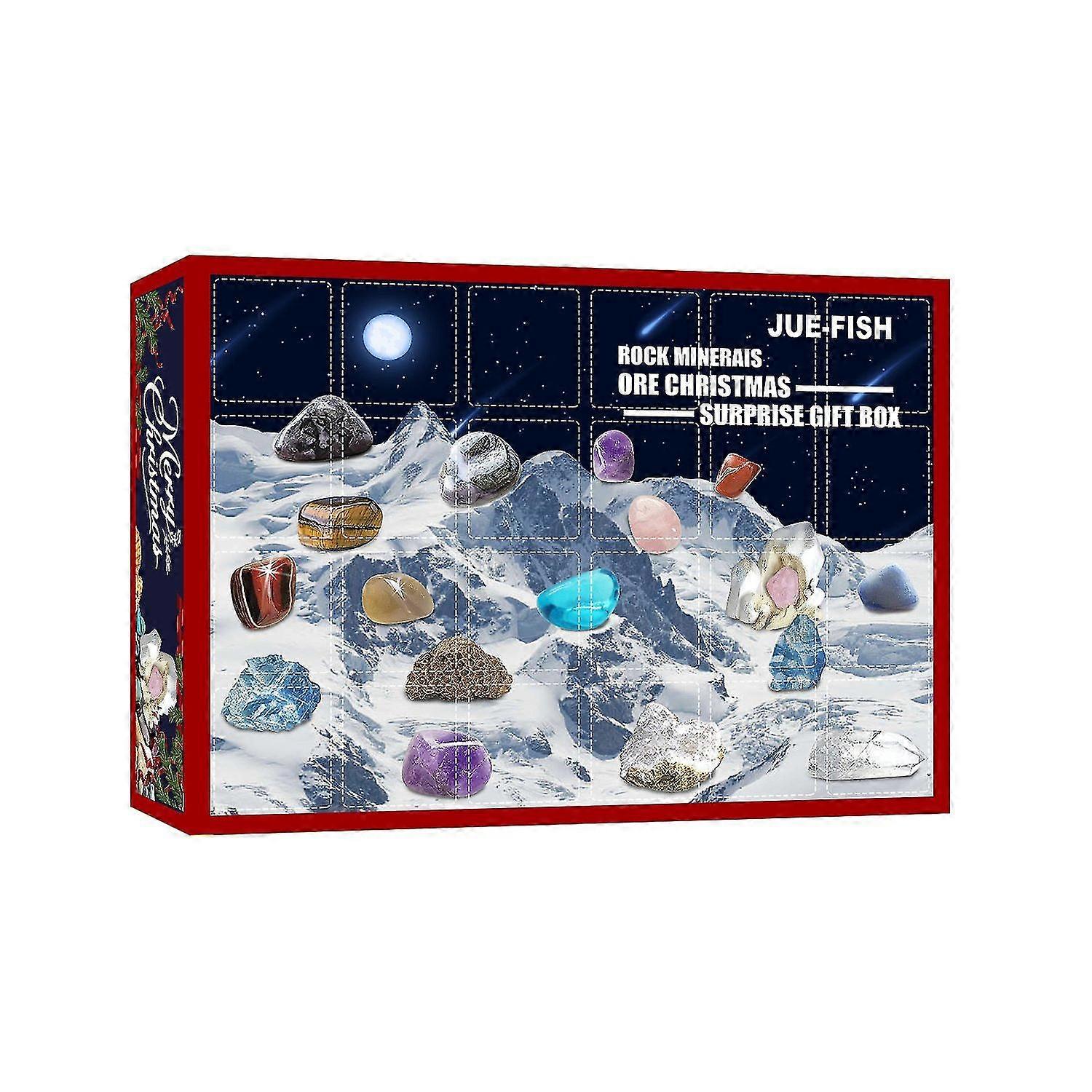 24 Days Countdown Crystal Ore Blind Box 24 Christmas Ore Blind Box