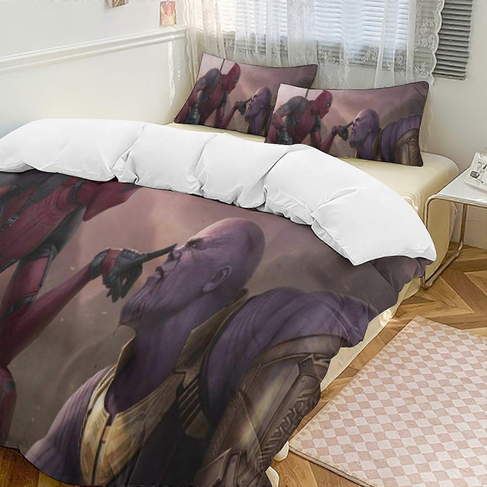 Bedding set Gs108 Deadpool Down Duvet Cover Microfiber Bedding Set Lightweight 3-Piece SetLightweight and comfortable SH108