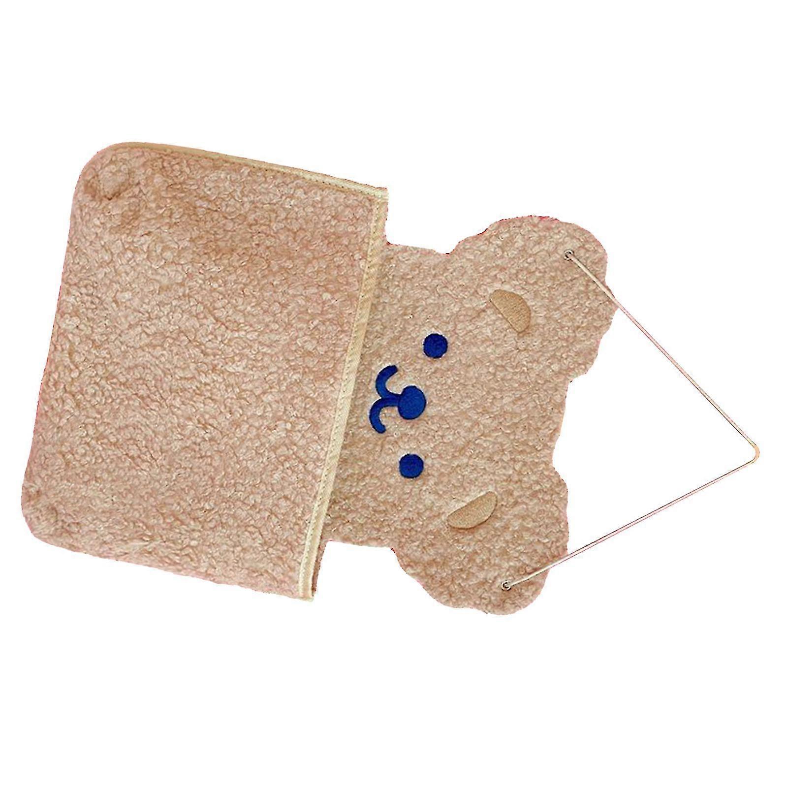 Large Capacity Wall Hanging Organizer Bag with Hook - Cute Bear Shape - Beige