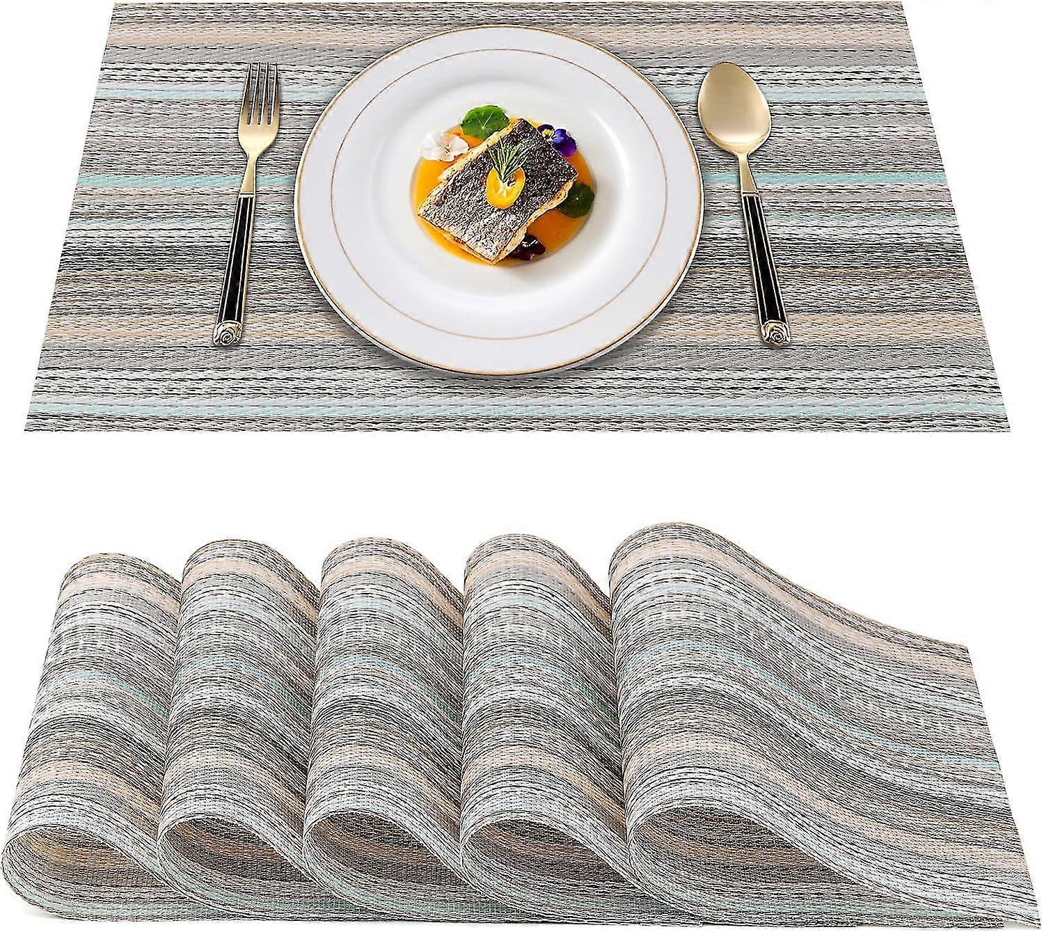 Placemats Sets Of 6 For Dining Table - Rustic Woven Placemat