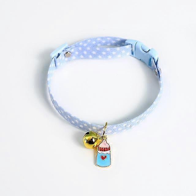 Cat Collar with Pendant, Safety Adjustable Cat Collars Set L Size