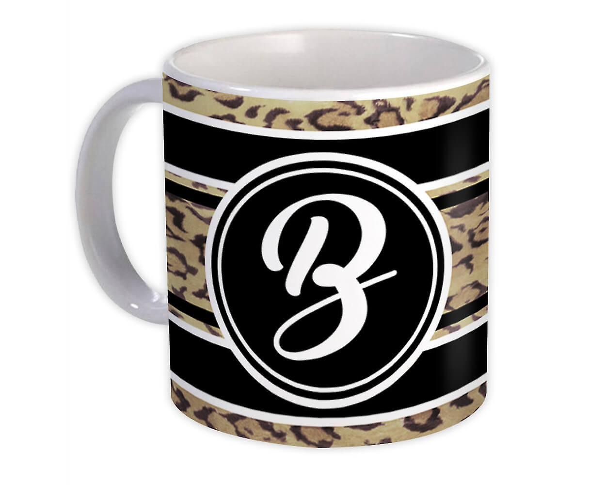 Geschenk mok: Monogram Letter B Cheetah