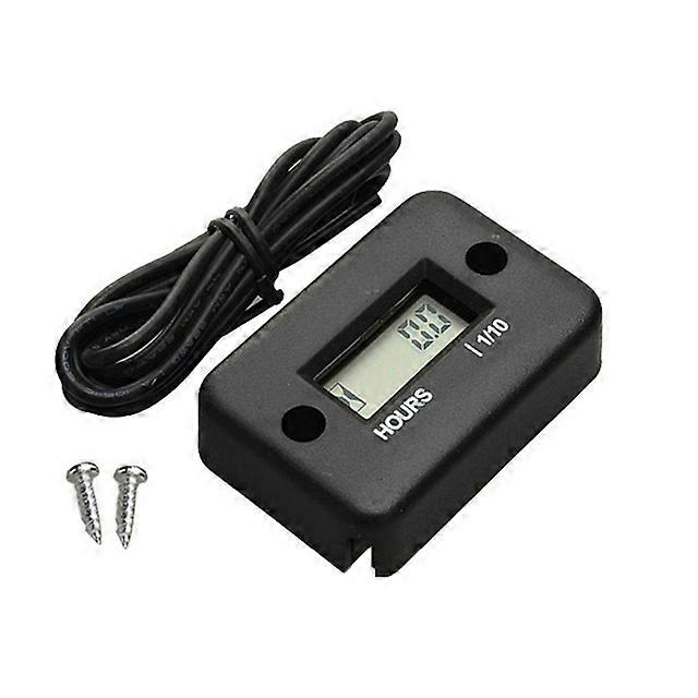 Motorcycle Inductive Digital Hour Meter Waterproof Engine Gauge Hour Meter LCD Display for Bike Motorcycle ATV Boat Offroad