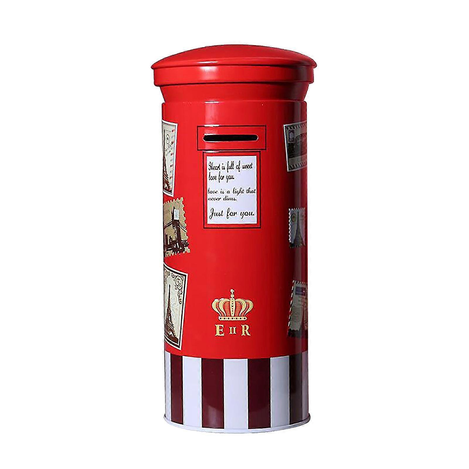 New Creative Tinplate Post Box Old Coin Can Decoration