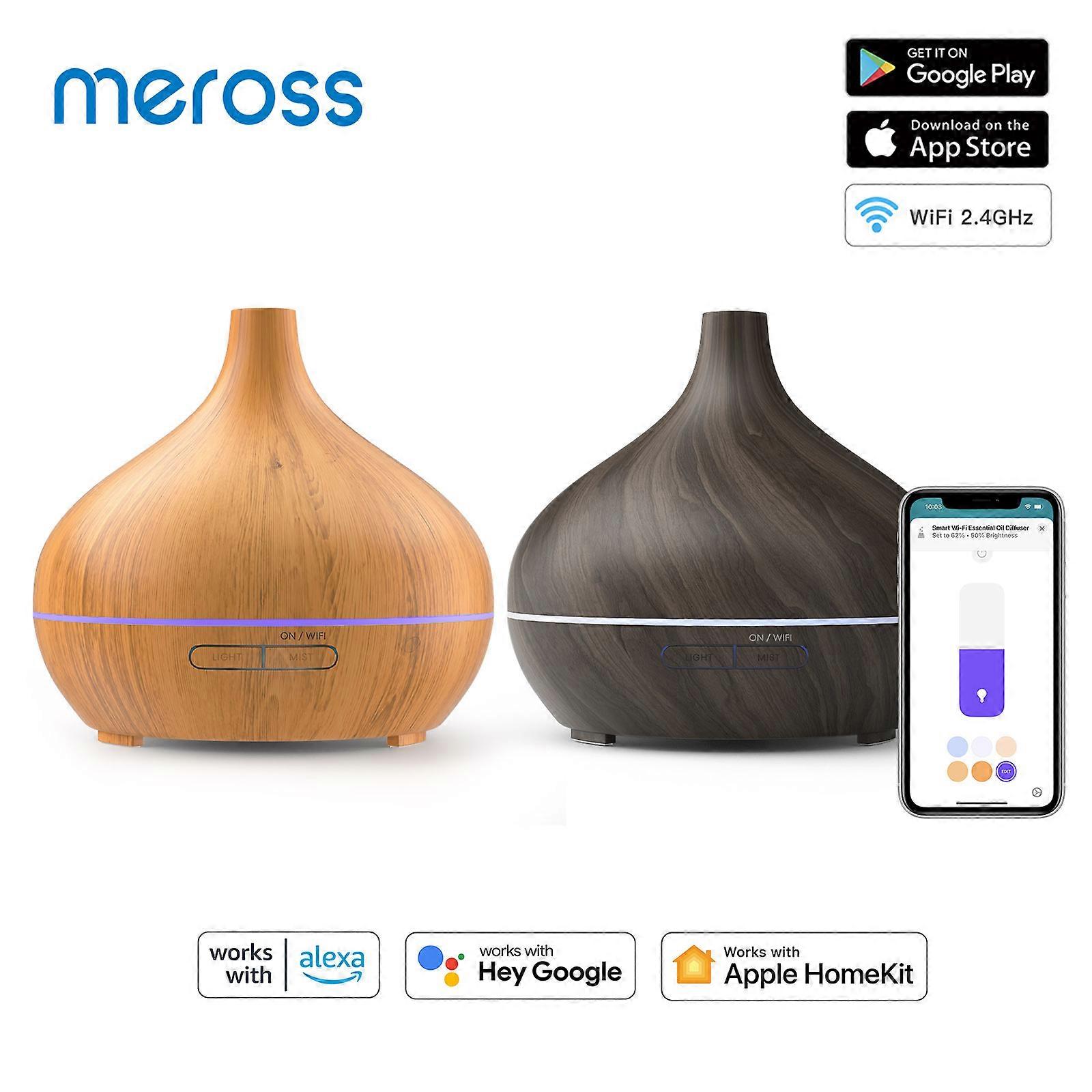 Meross 스마트 Wi-Fi 에센셜 오일 디퓨저 가습기 EU/US/UK/AU 플러그 음성 제어 지원 HomeKit Alexa Google Home