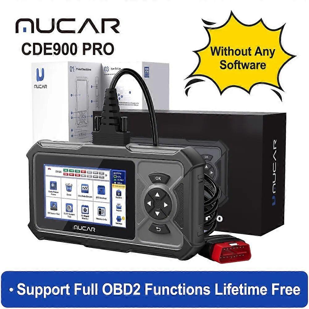 MUCAR CDE900 Pro Obd2 Scanner Outils de diagnostic automobile Scanner Outil OBD automobile Lecteur de code 28 Réinitialiser le diagnostic complet du système