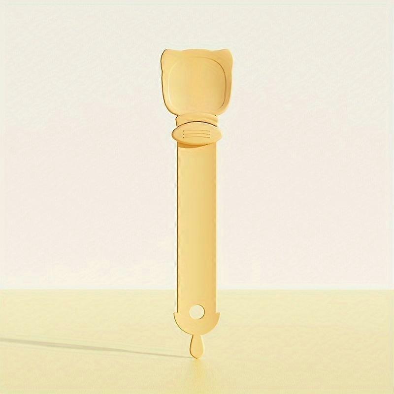 1pc Stripe Cat Feeding Spoon - Innovative Squeezing Design for Treats & Meals, Stylish Pet Tableware, Durable & Easy to Clean