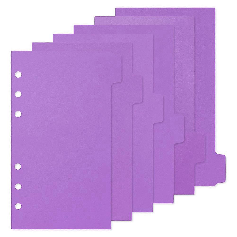 6 Sheets Binder Sheet Dividers Replacement Binder 6-hole Insert Dividers with Tabs