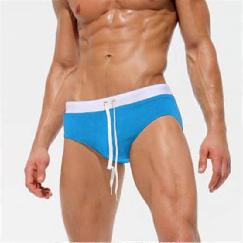 HOM Herren Slip De Bain Summer Schwimm-Slips Navy Print Größe 50 – Öko-Tex Zertifiziert