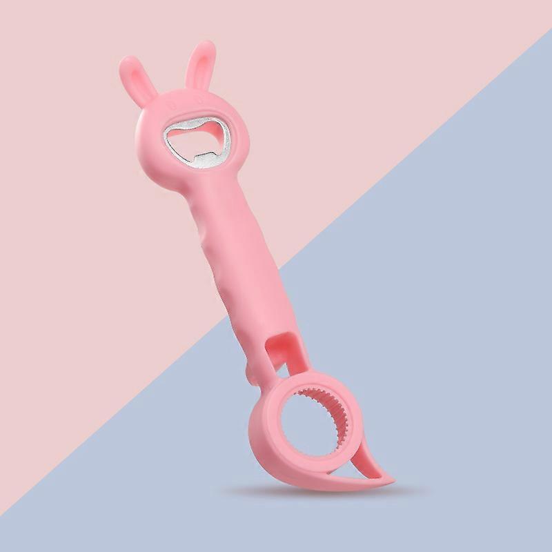 1pc Little Rabbit 4-in-1 Universal Bottle Opener, Multi Functional Bottle Driver, Beer Cap Opener, Can Opener And Cap Opener, Kitchen Supplies