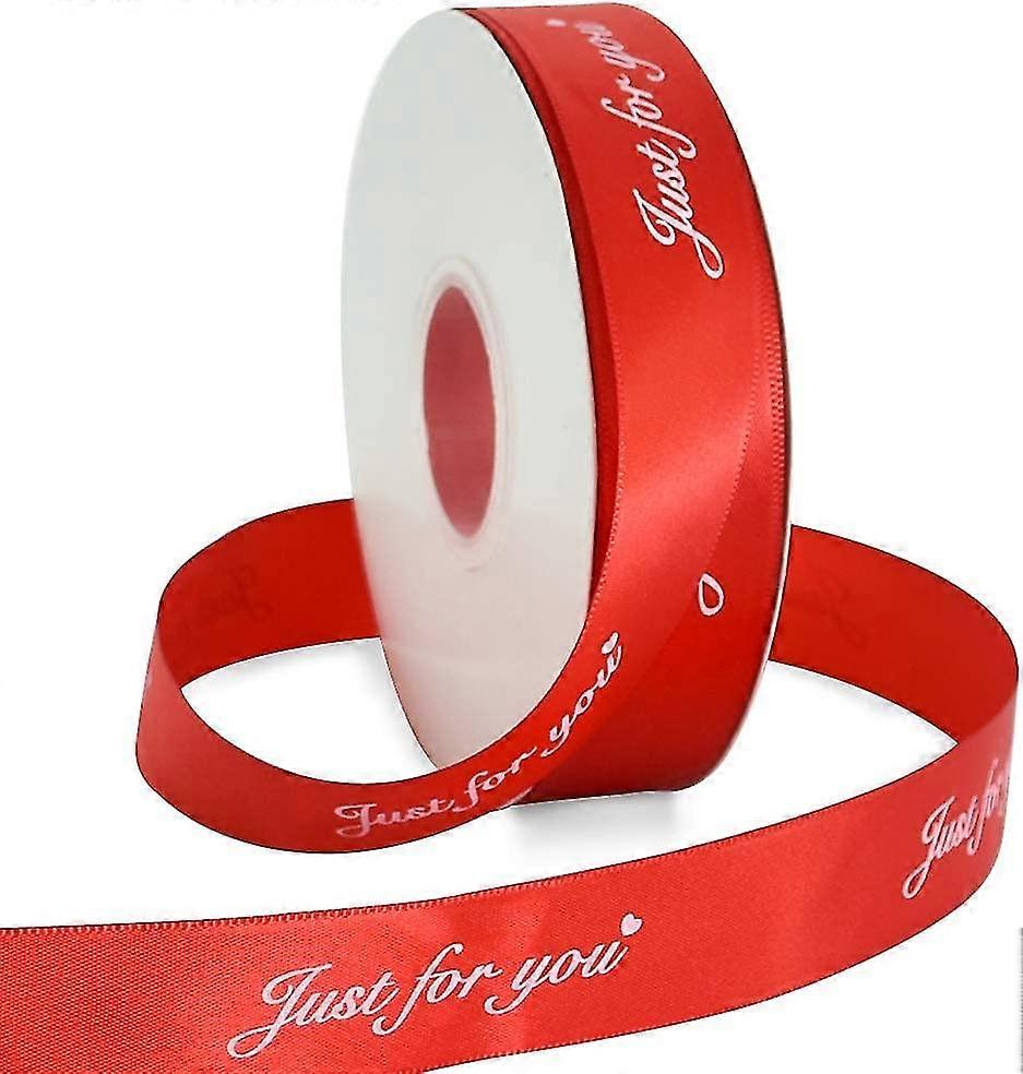 2.5cm Wide And 45.7m Long Burgundy Red Satin Ribbon Roll With Lmell Just For Print