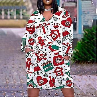 Santa Claus Print Dress Women Fashion Short Sleeve Christmas Dresses Party  Evening Luxury Festival Gifts Dress Maxi Elk Vestidos | Fruugo CH