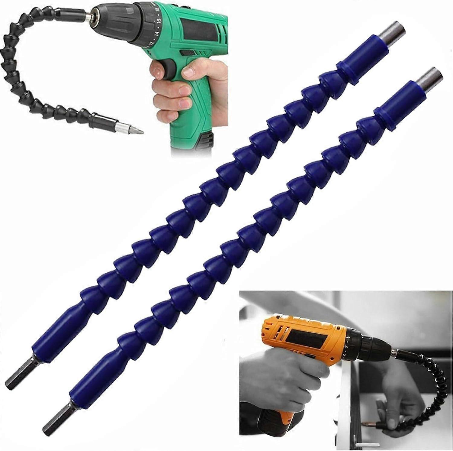 Flexible Drill Bit Extension, 29.5cm Bendable Drill Bit Extension Hex Soft Shaft Flexible Shaft Extension Bits for Any Angle -2/3pcs