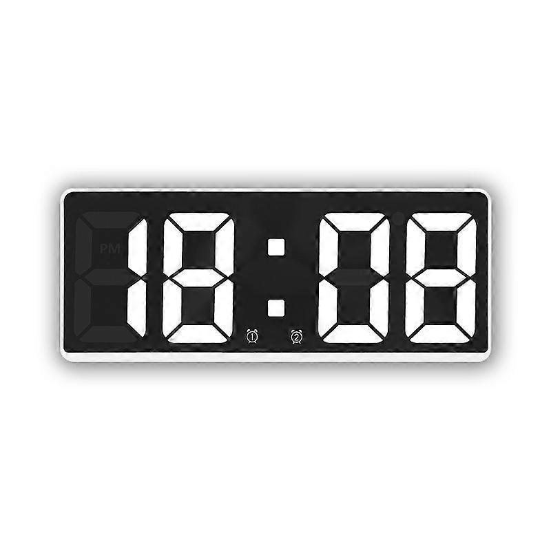 Large Screen LED Clock 6628 White