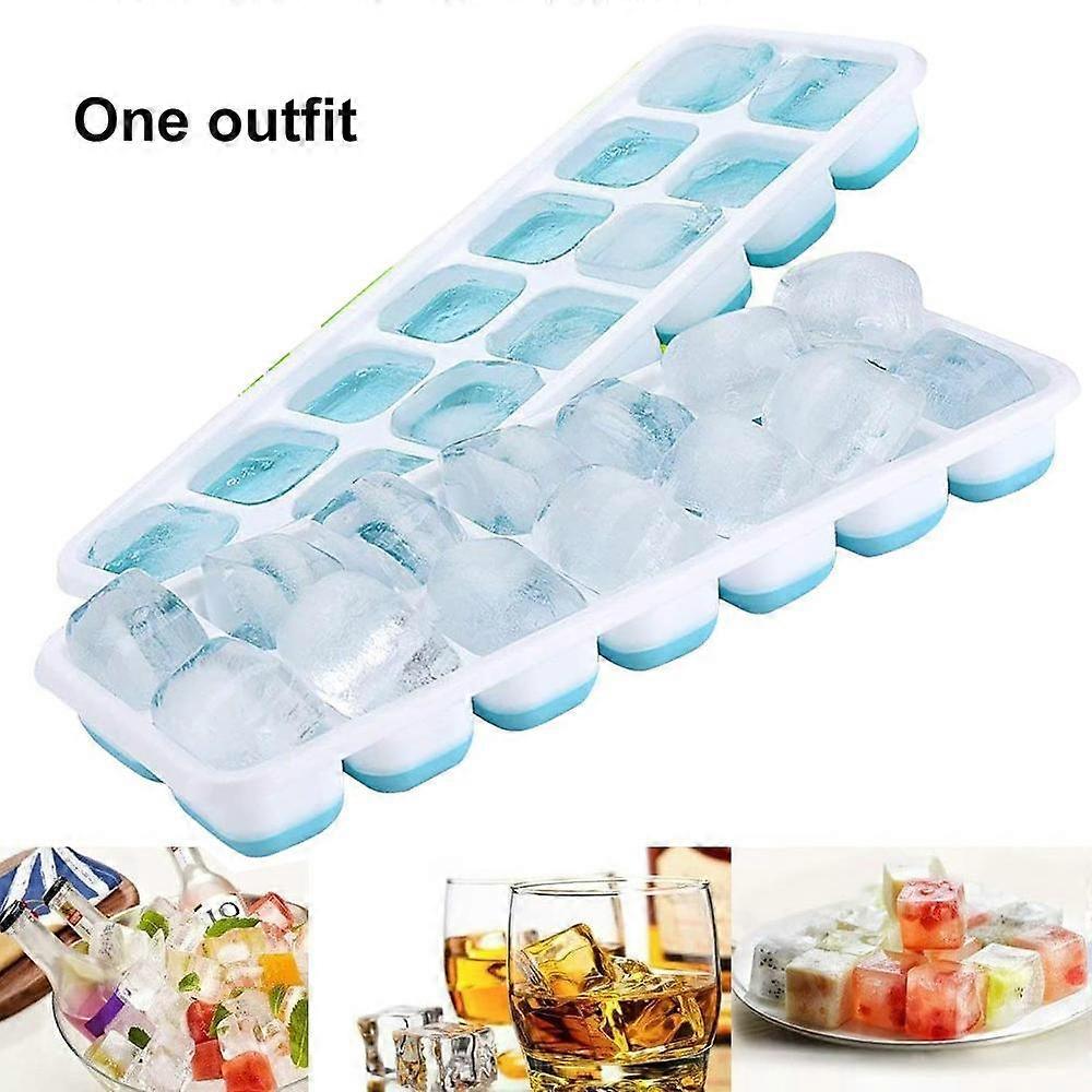 Silicone Ice Tray Summer Ice Box with Lid Ice Cubes 14 Grid Ice Tray Ice Making Mold Environmental Protection and Health