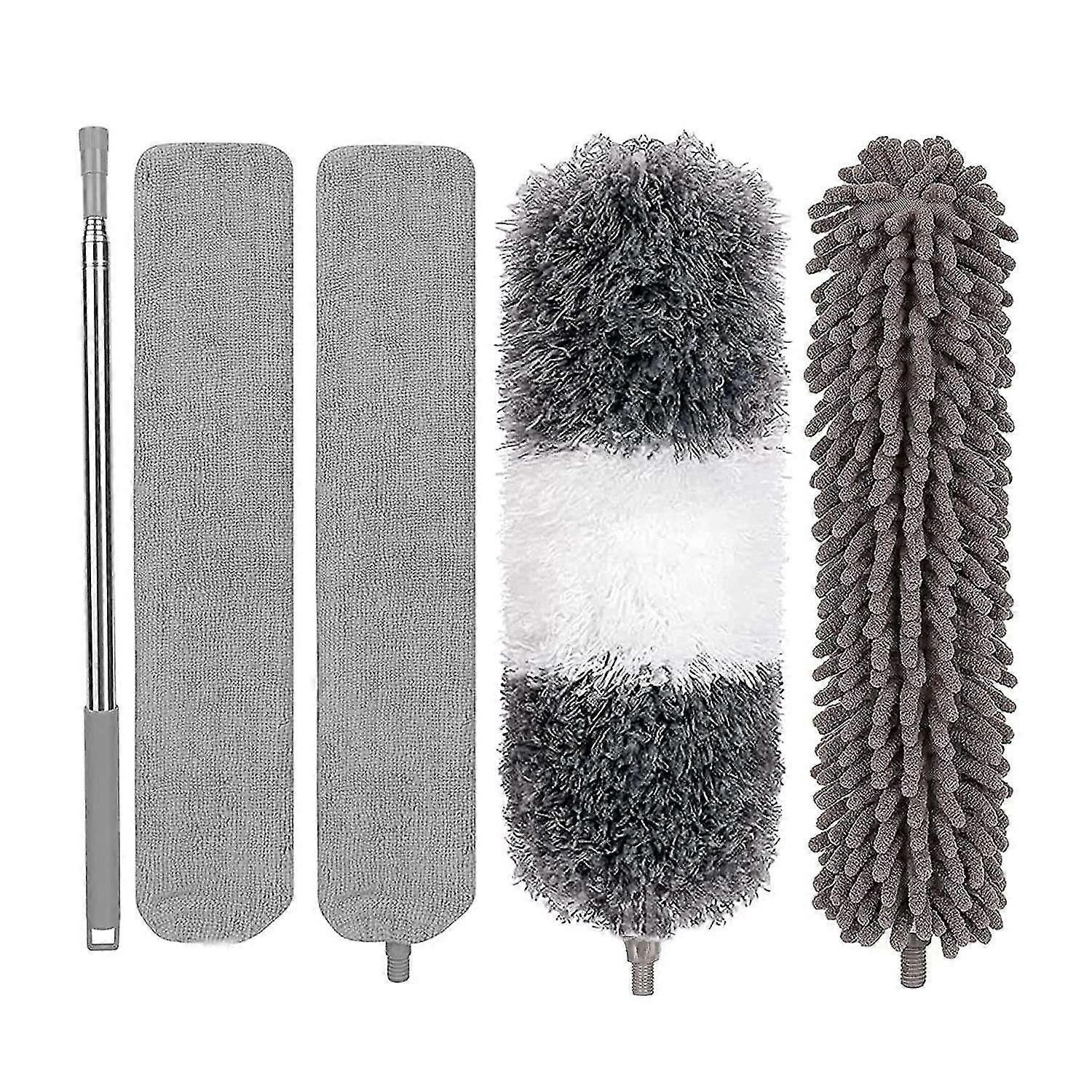Microfiber Duster Set,cobweb Duster Cleaning Kit Bendable Washable
