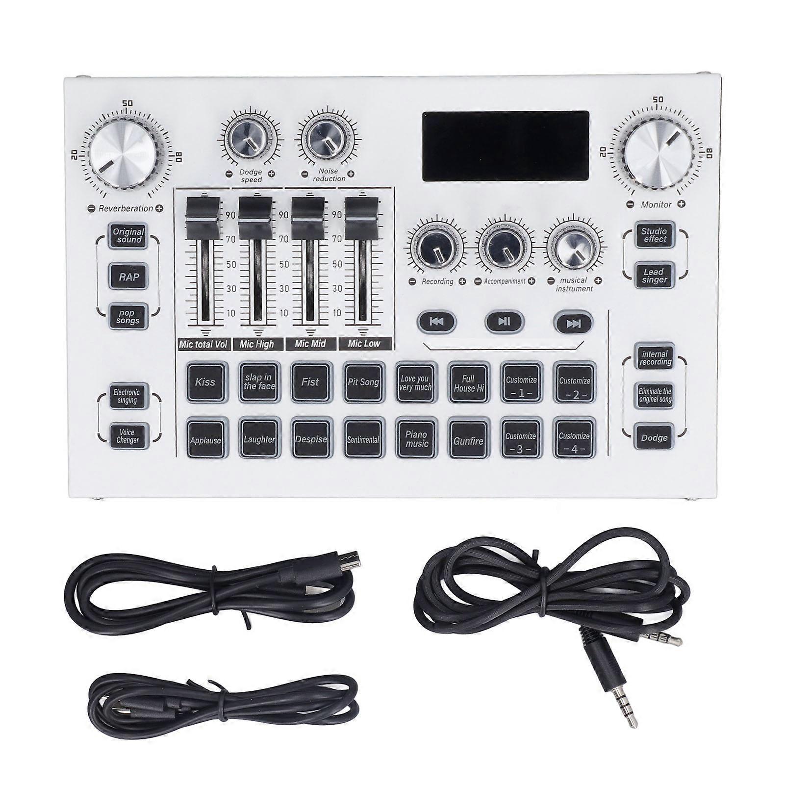Professional Digital Mixer USB Sound Interface Dual Core DSP Sound Card for Studio Recording Live Show Party Audio Mixing