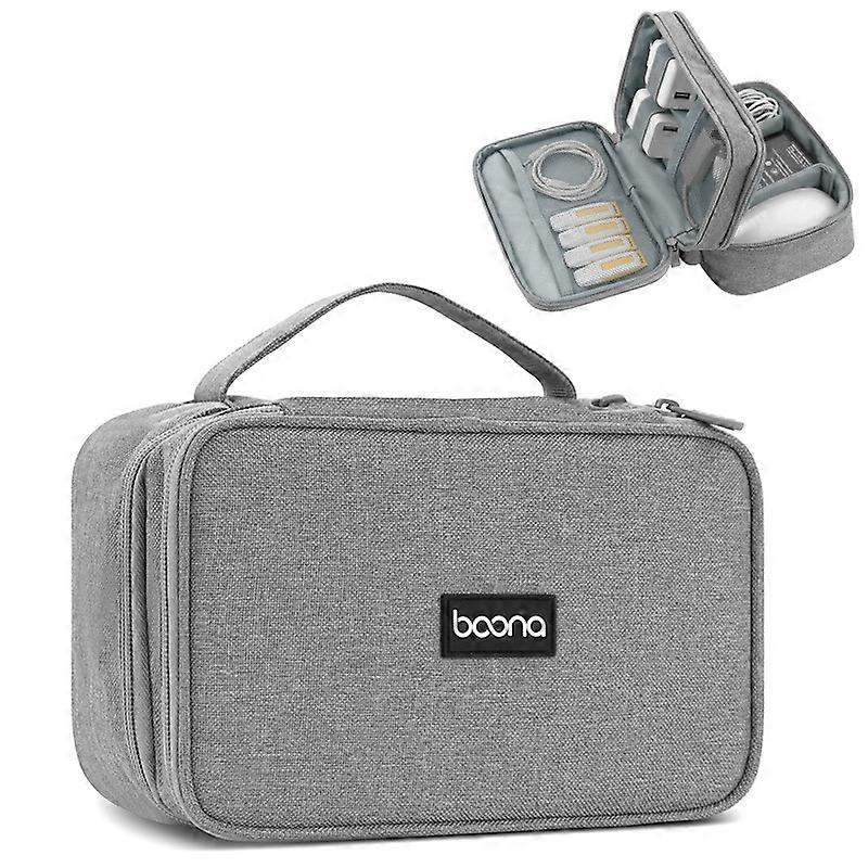 Baona Digital Storage Bag, Spec: 2-layer (Gray)