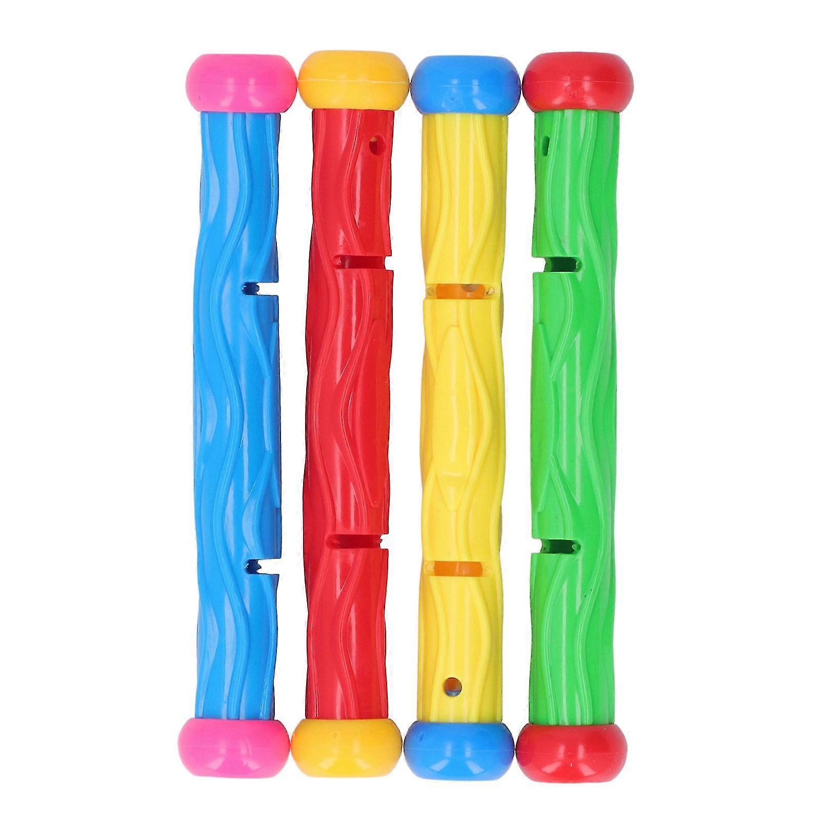 Kid's Diving Stick Toys Set for Swimming Pool Beach Play - Durable Underwater Sticks, 4 Color Options