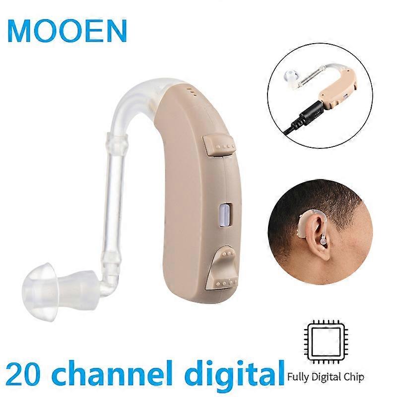 20 Channel Best Hearing aid Sound Amplifier Adjustable Tone Rechargeable Digital Hearing Aids RIC Sound Voice Amplifier