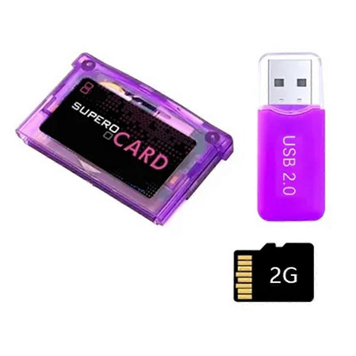 For SuperCard Mini Micro-SD Card Adapter+2GB Memory Card for SP GBM Lite Game Burning Card