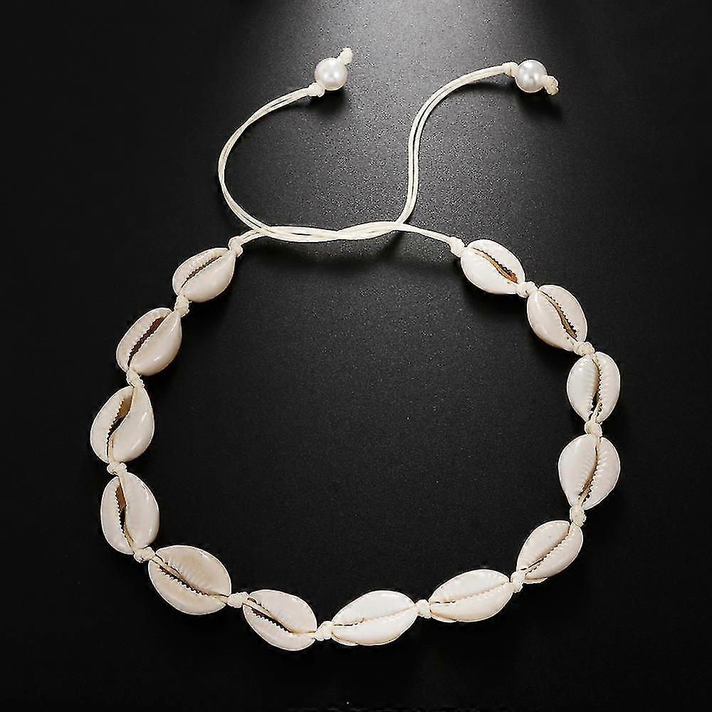 Tgirls Boho Conch Shell Necklace - Leather Suede Choker With Turquoise Stone For Women & Girls