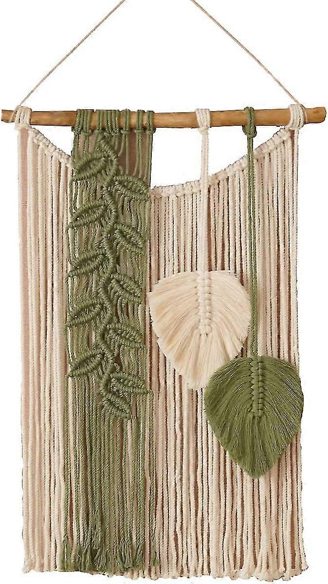 Macrame Wall Hurrican Large 40x60 Cm, Handmade Macrame Decorations (green)