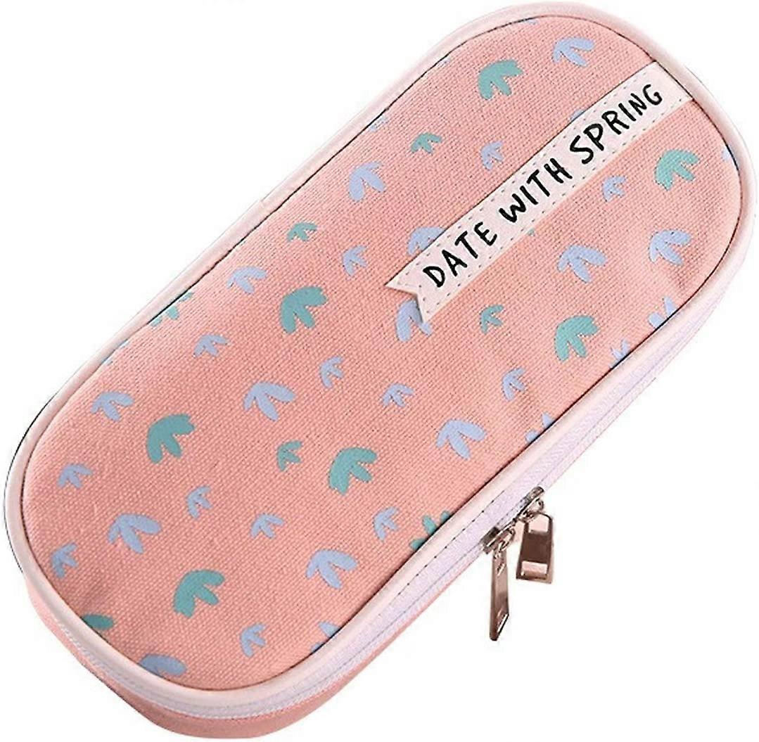 Pencil Case Fashion Simple Canvas Large Capacity